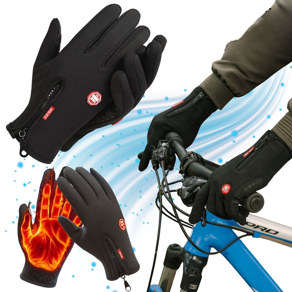 GENERICO - Guantes Deportivos Antideslizantes Resistentes Al Agua Y Frío