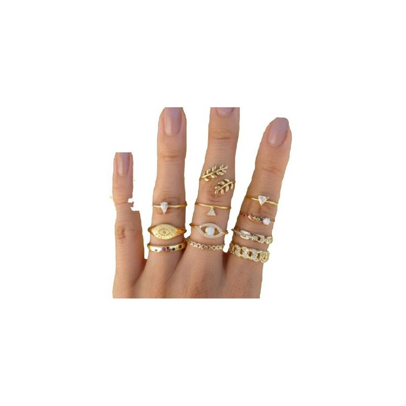 GENERICO - Set De Anillos Vintage Bohemio Retro Moda