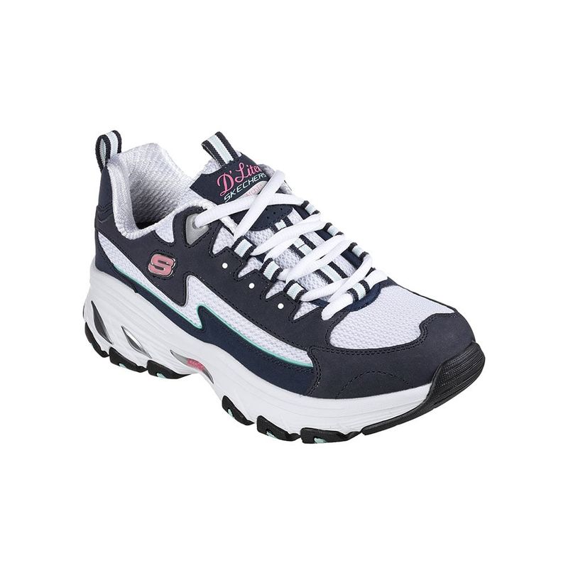 SKECHERS - Tenis Mujer Skechers Arch Fit Dlites - Negro - Blanco
