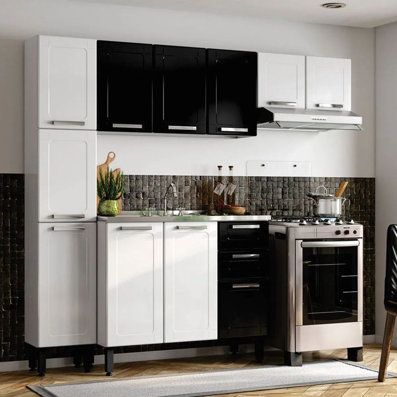BERTOLINI - Cocina Integral Bertolini en Acero al Carbón 210m Incluye Lavaplatos