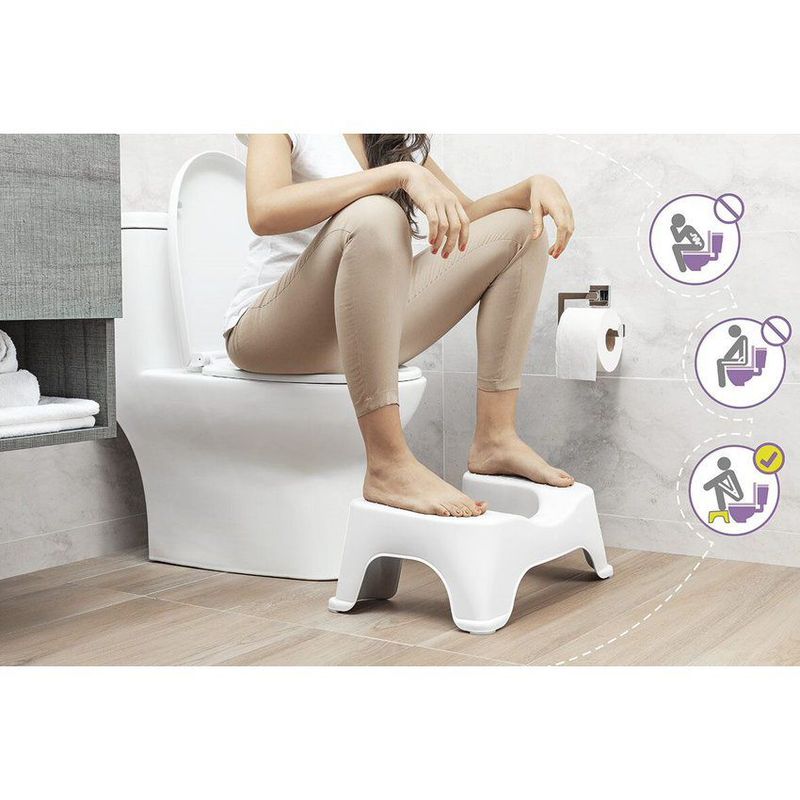 RIMAX - Butaco o Taburete para ir al Baño RIMAX - Blanco