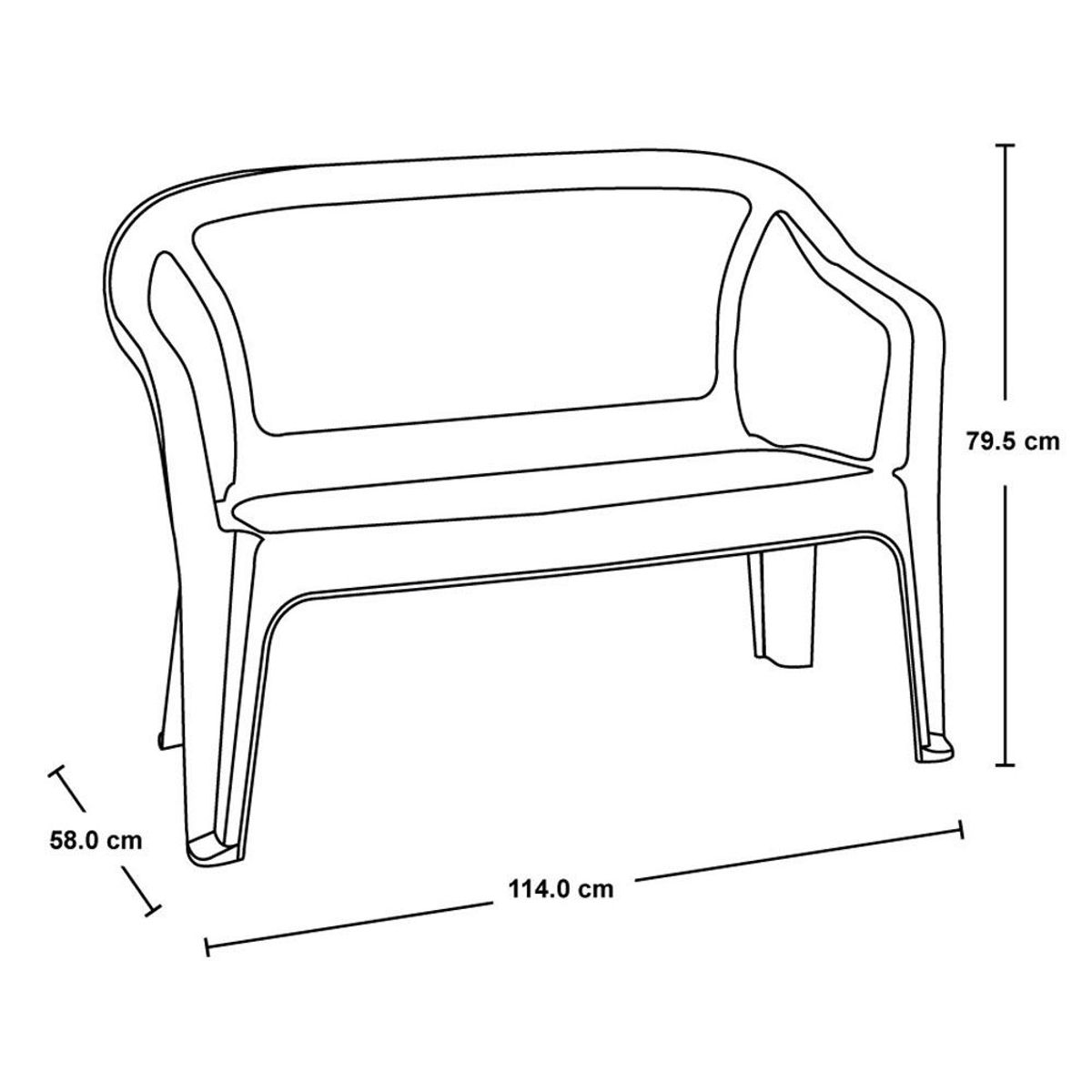 RIMAX - Silla Eterna Doble con Brazos RIMAX - Wengue