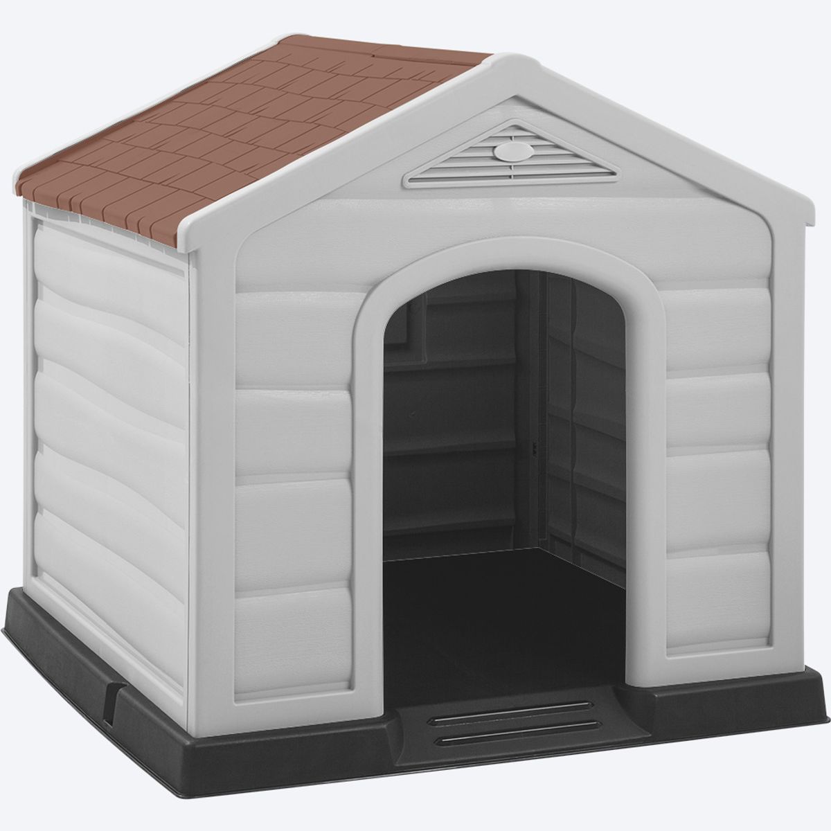 RIMAX - Casa para Perro Razas Medianas y Grandes RIMAX Taupe - Rojo