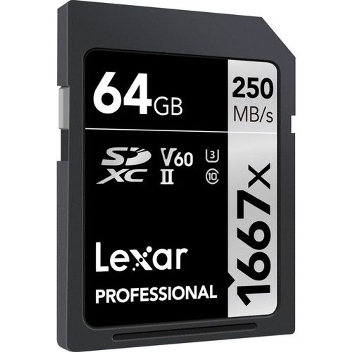 LEXAR - Memoria Lexar SDXC UHS-II V60 64Gb  250Mbps 1667x