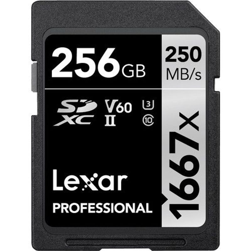 LEXAR - Memoria Lexar SDXC UHS-II V60 256Gb  250Mbps 1667x