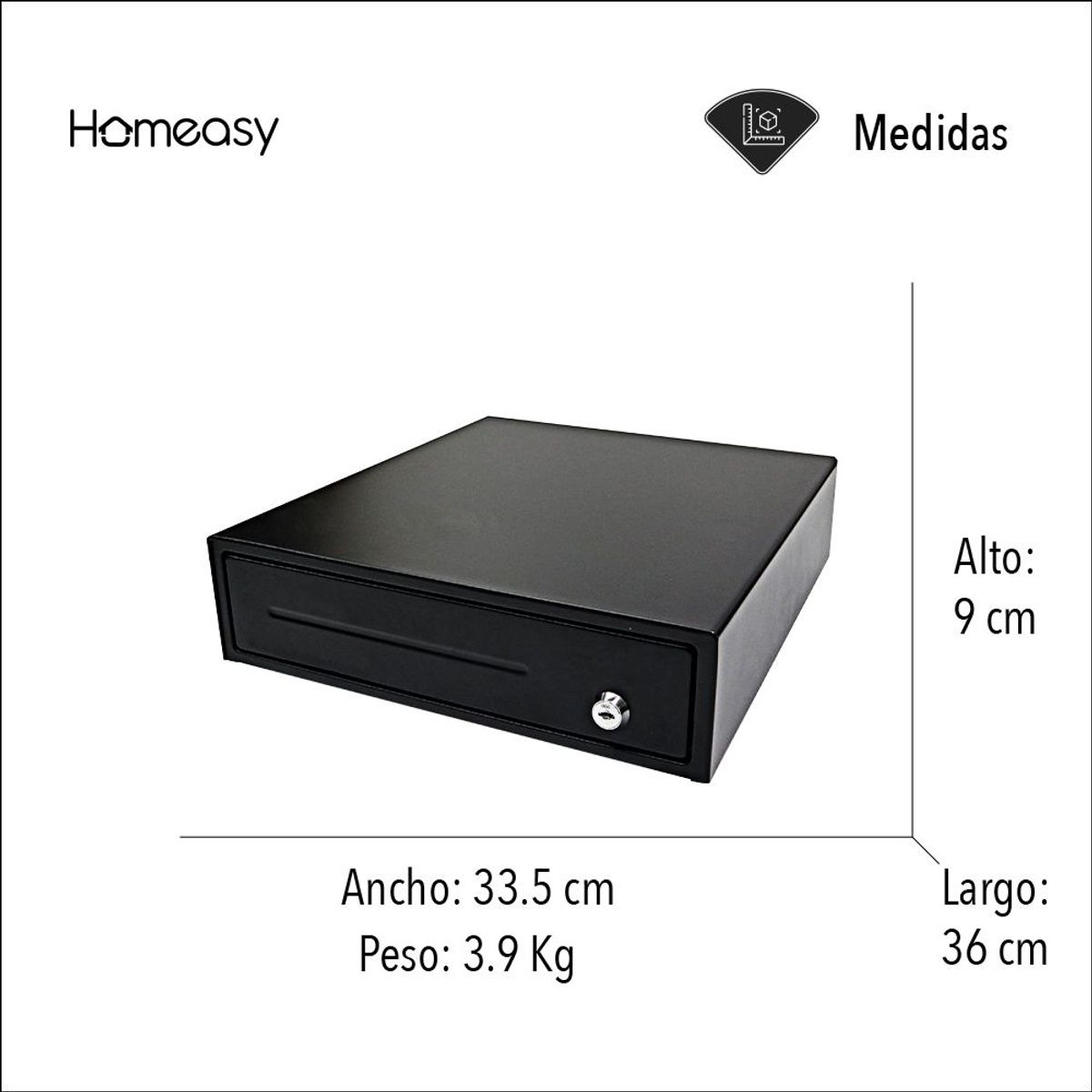 STAY ELIT - Caja De Dinero Metalico Con Rieles Para Billetes Grande-