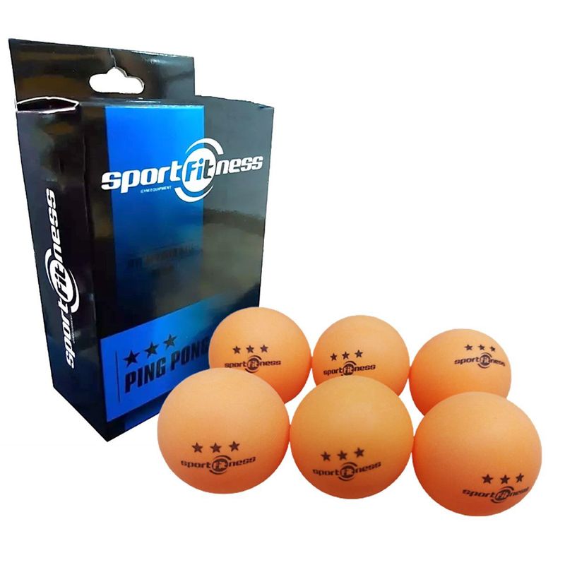 SPORT FITNESS - Pelotas Ping Pong Sport Fitness 3 Estrellas Caja X6 Unidades