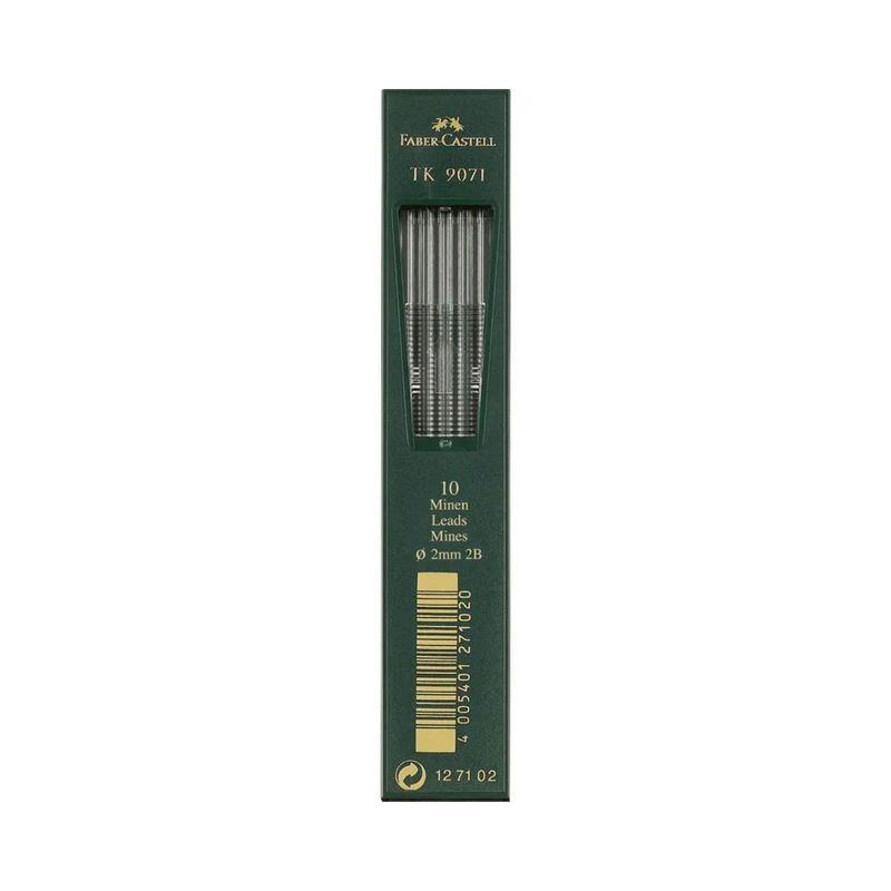 FABER CASTELL - Minas Portaminas 2mm - 2B Faber Castell X 10 und.