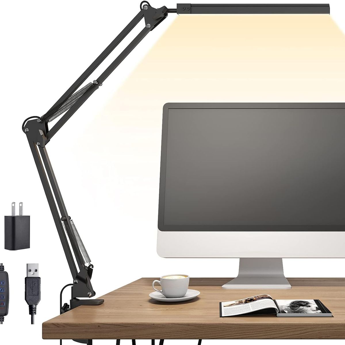 OEM - Lámpara De Escritorio Mesa Led de 14w Con Brazo Oscilante