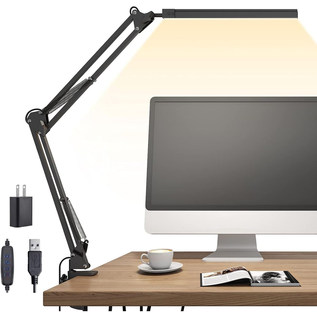 OEM - Lámpara De Escritorio Mesa Led de 14w Con Brazo Oscilante