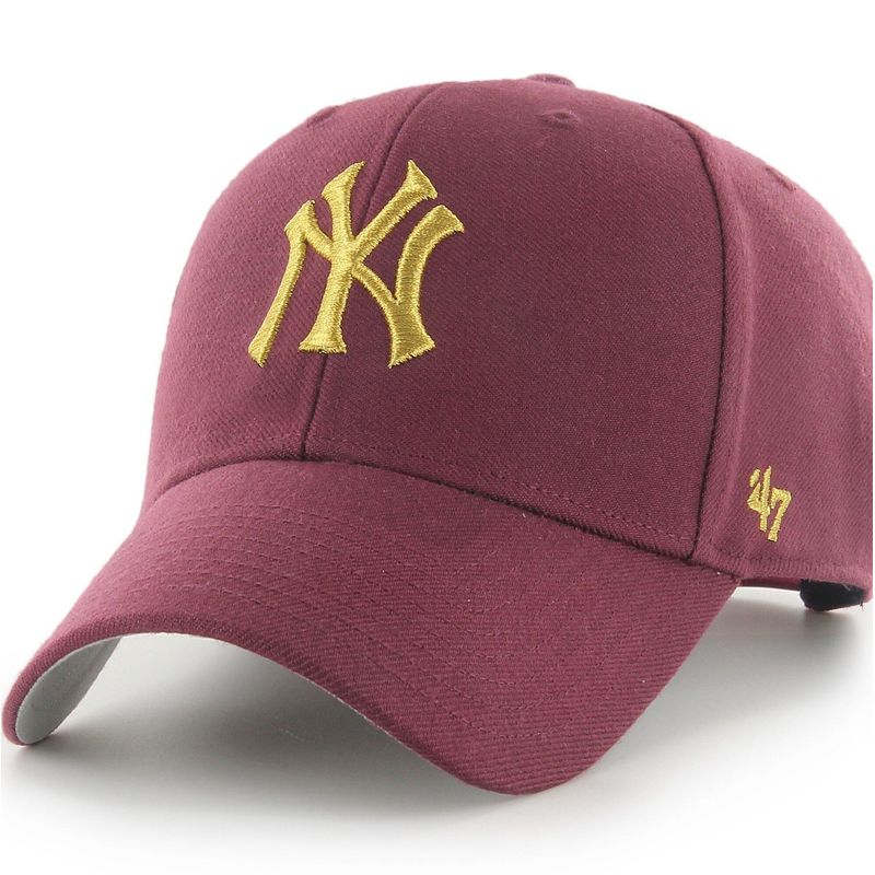 GOORIN BROS - Gorra 47 MVP NY Dark maroon/Gold- Snapback.