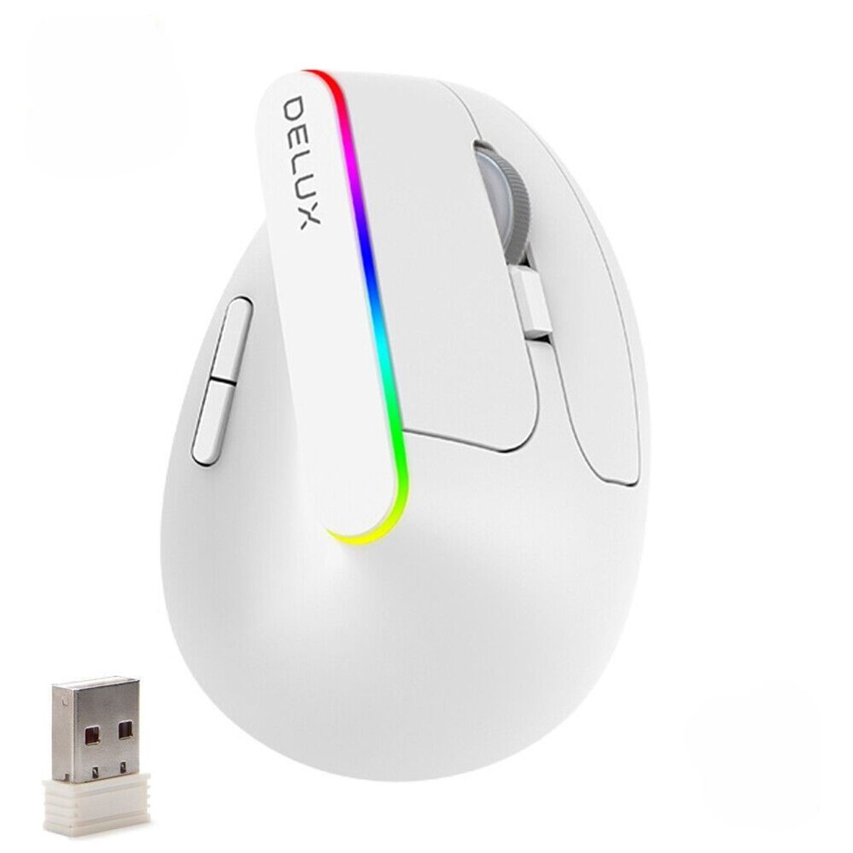 SUBE - Mouse Gamer Vertical Ergonomico Inalambrico Delux M618C 6 Botones