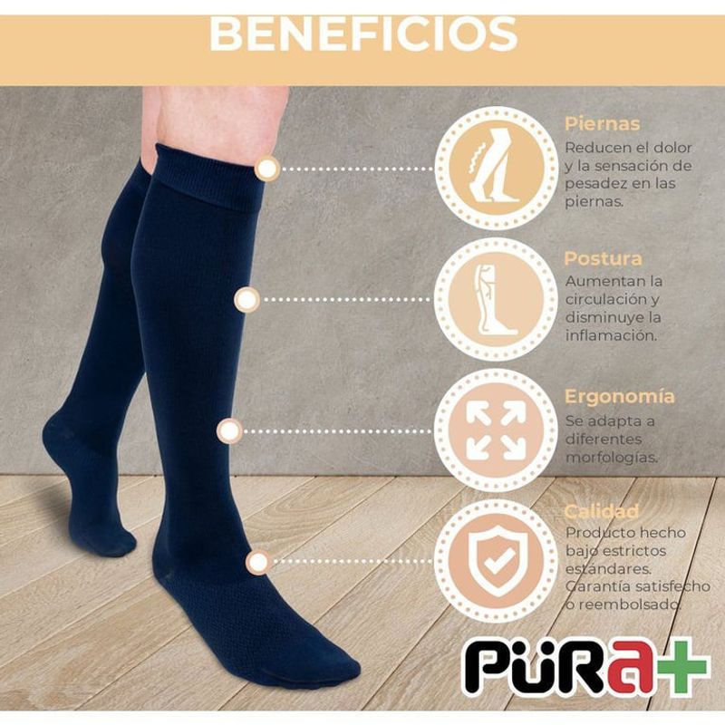 PURA - Medias de compresion  grad 8-15 mmhg