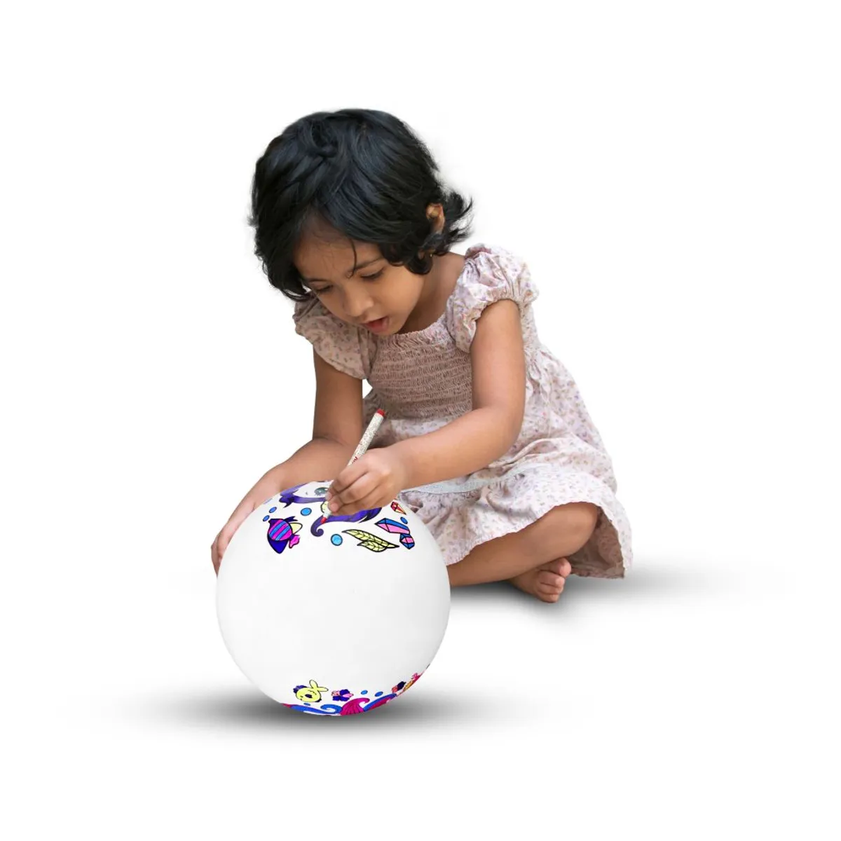 VINIBALL - Pelota Coloreable con MarcadoresVINIBALL Sirena Medusa