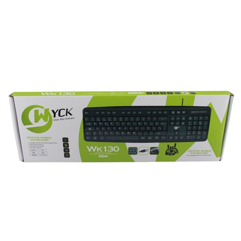 WYCK - TECLADO BASICO USB NEGRO WYCK WK-130