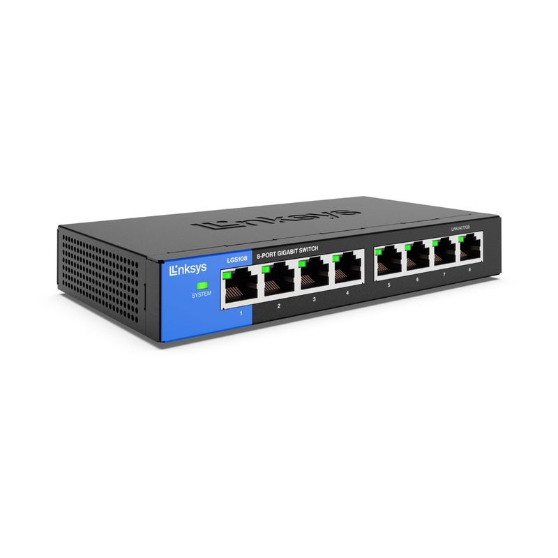 LINKSYS - Switch Linksys Lgs108 Escritorio 8 Puertos Ethernet Gigabit