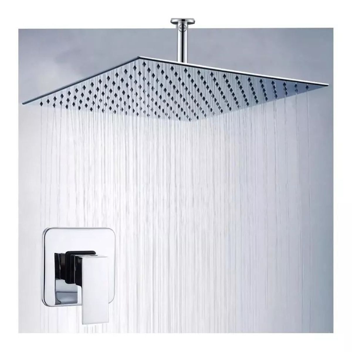GENERICO - Kit Regadera Tubo Techo Mezclador Ducha 40cm Monocontrol Q