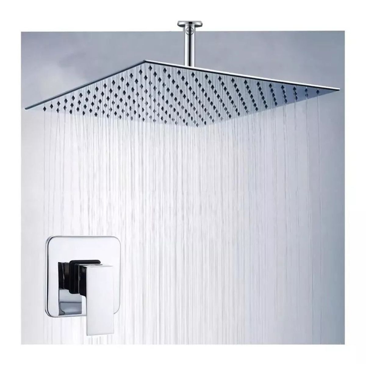 GENERICO - Kit Regadera Tubo Techo Mezclador Ducha 40cm Monocontrol Q