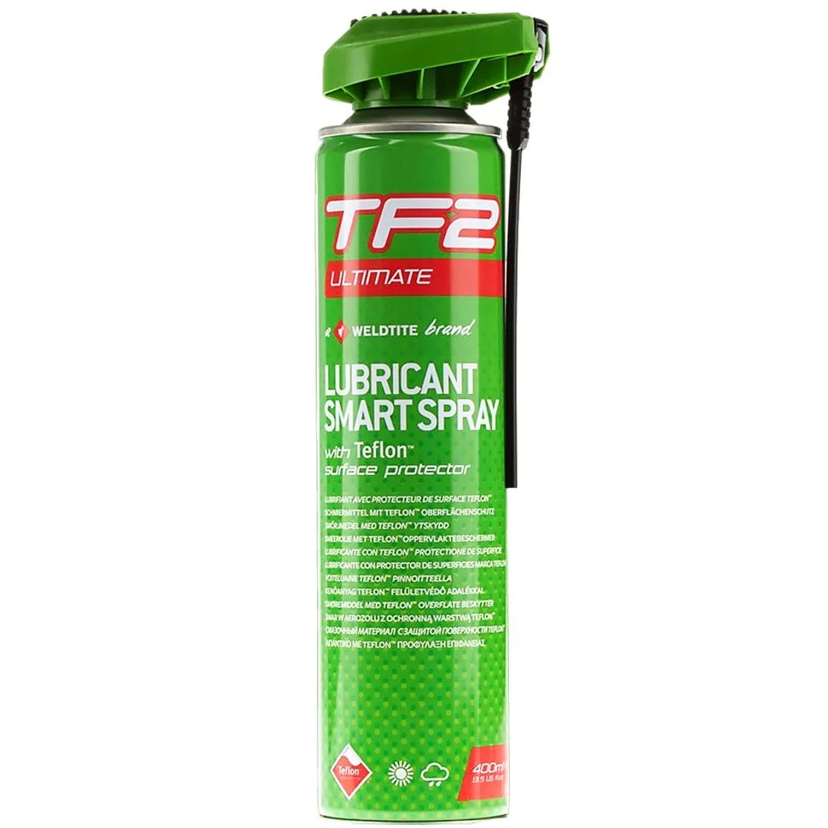 WELDTITE - Lubricante Aceite Bicicleta Weldtite Teflon 400ml Todo Clima