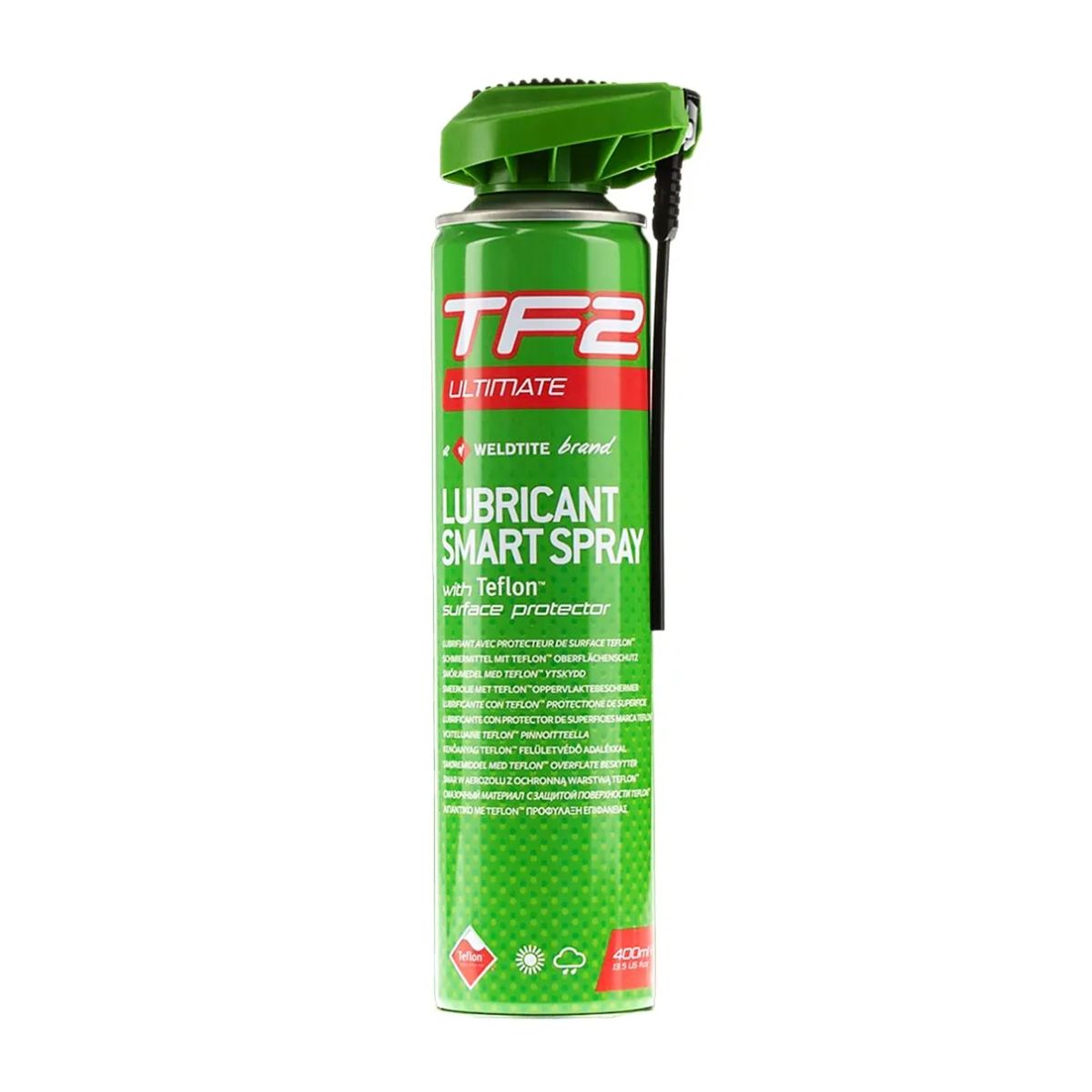 WELDTITE - Lubricante Aceite Bicicleta Weldtite Teflon 400ml Todo Clima