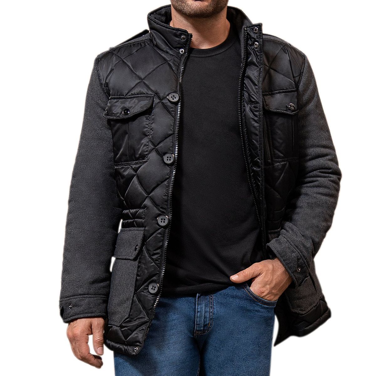 CROYDON - Chaqueta Gabe Negro-Gris Croydon para Hombre