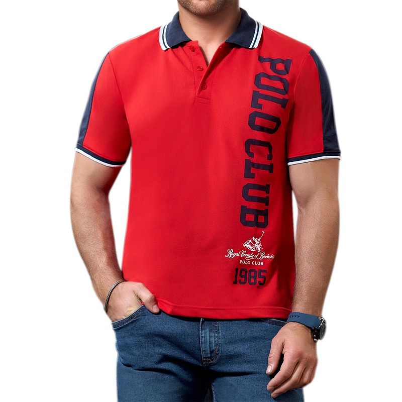 CROYDON - Camiseta Polo Road Rojo para Hombre Croydon