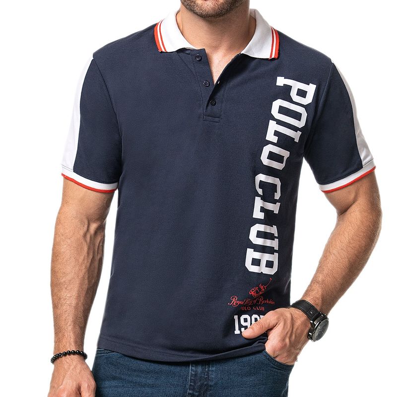 CROYDON - Camiseta Polo Road Azul para Hombre Croydon