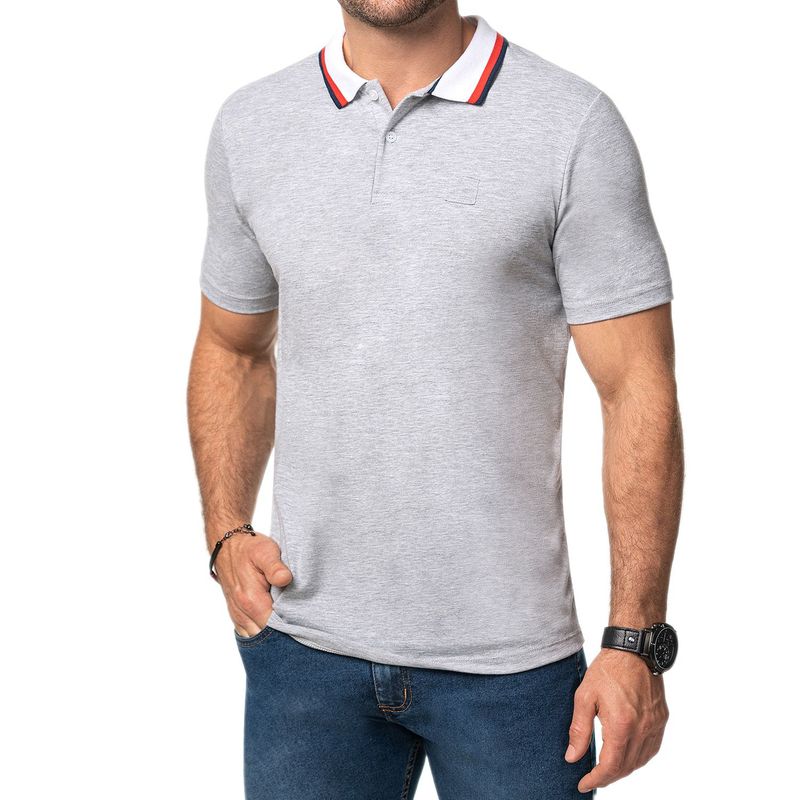 CROYDON - Camiseta Polo Felipe Gris para Hombre Croydon