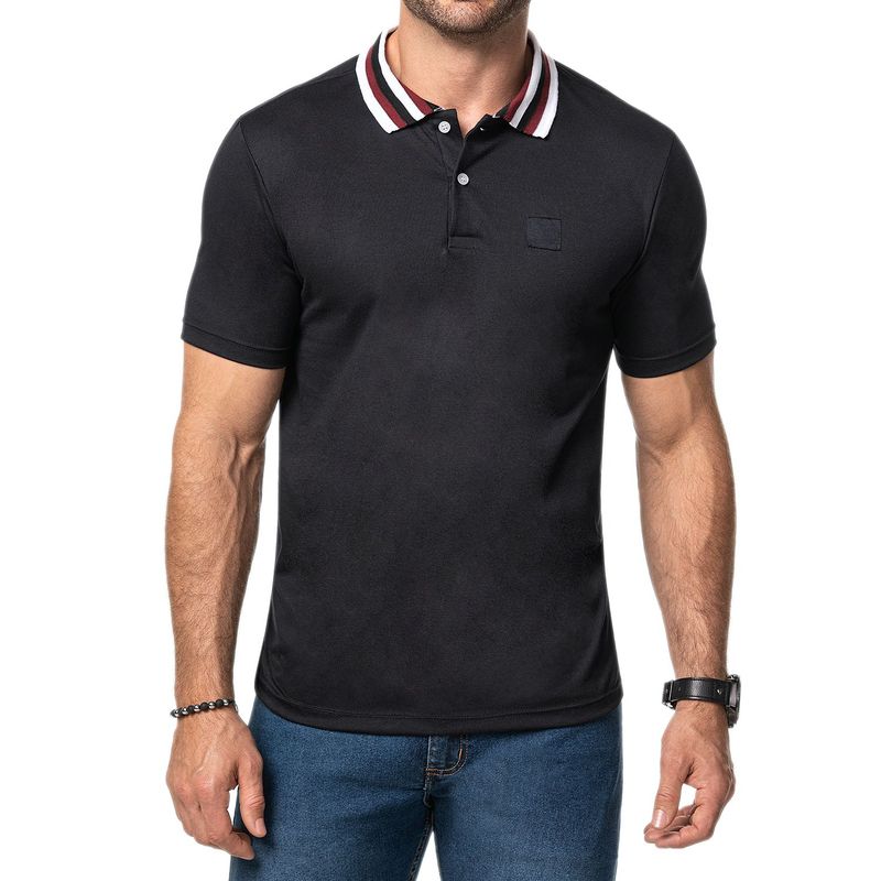 CROYDON - Camiseta Polo Felipe Negro para Hombre Croydon
