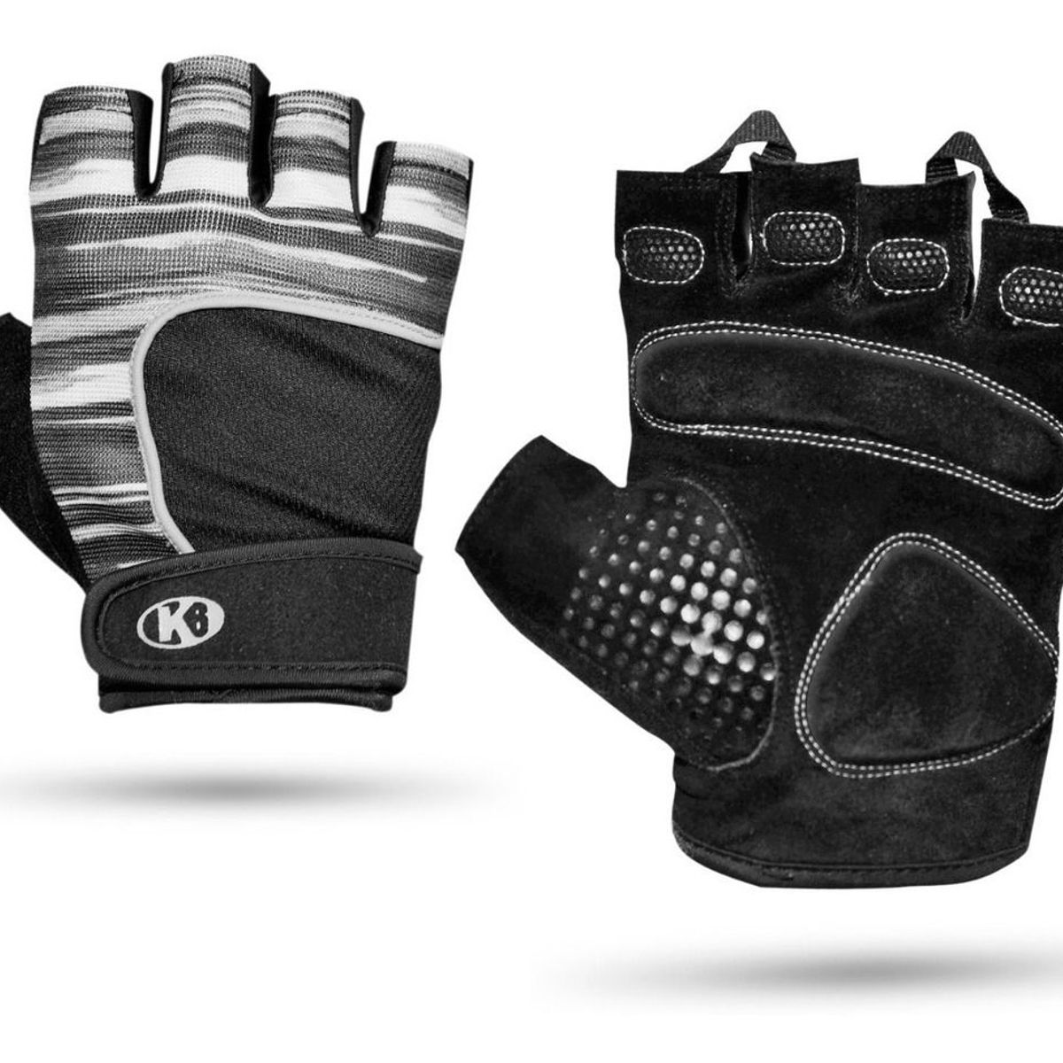 K6 - Guantes para gimnasio de cuero para pesas crossfit