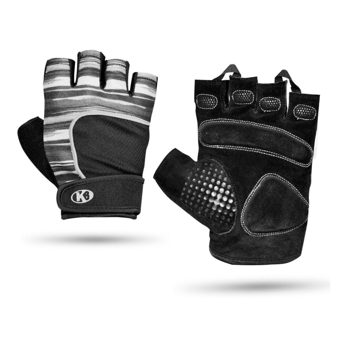 K6 - Guantes para gimnasio de cuero para pesas crossfit