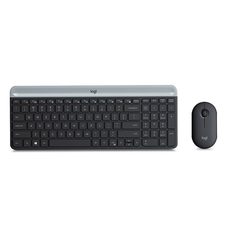 LOGITECH - Combo Teclado y Mouse Inalambrico Slim Logitech MK470 En Español Color Negro