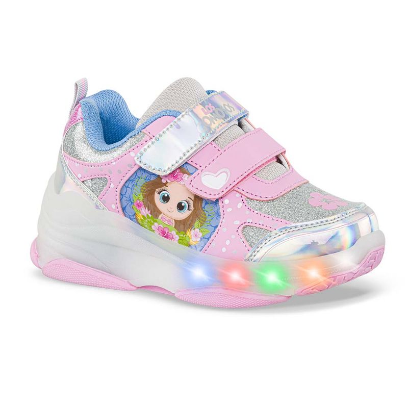 LOS GOMOSOS - Tenis Patines Luces Xixi Rosa-Plata para Niña Los Gomosos