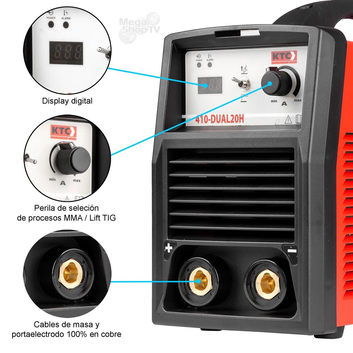 KTC - KTC Equipo Soldador Inversor 200A DC 1PH MMALIFT-TIG