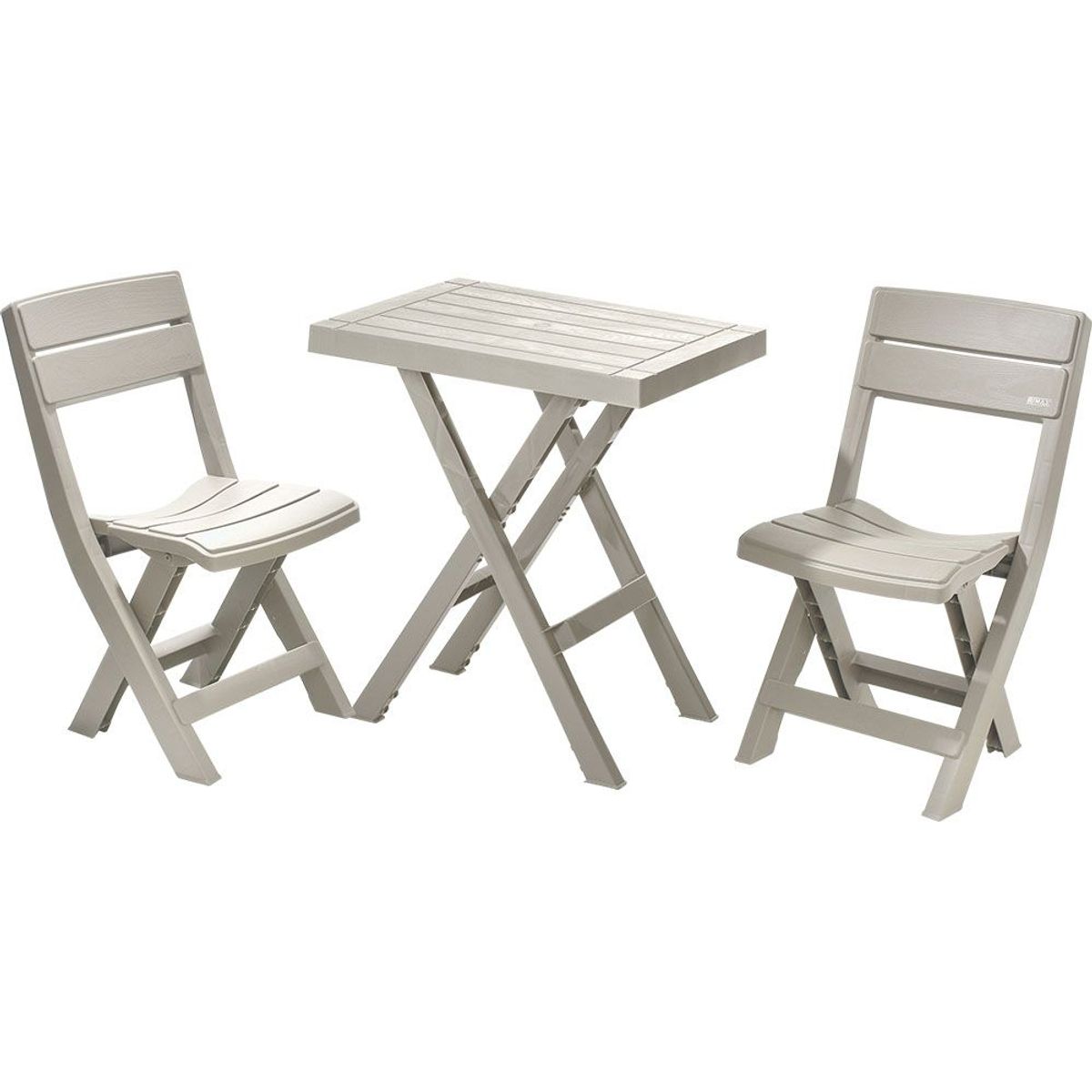 RIMAX - Combo Plegable Barú (Mesa Cuadrada + 2 Sillas) RIMAX - Taupe