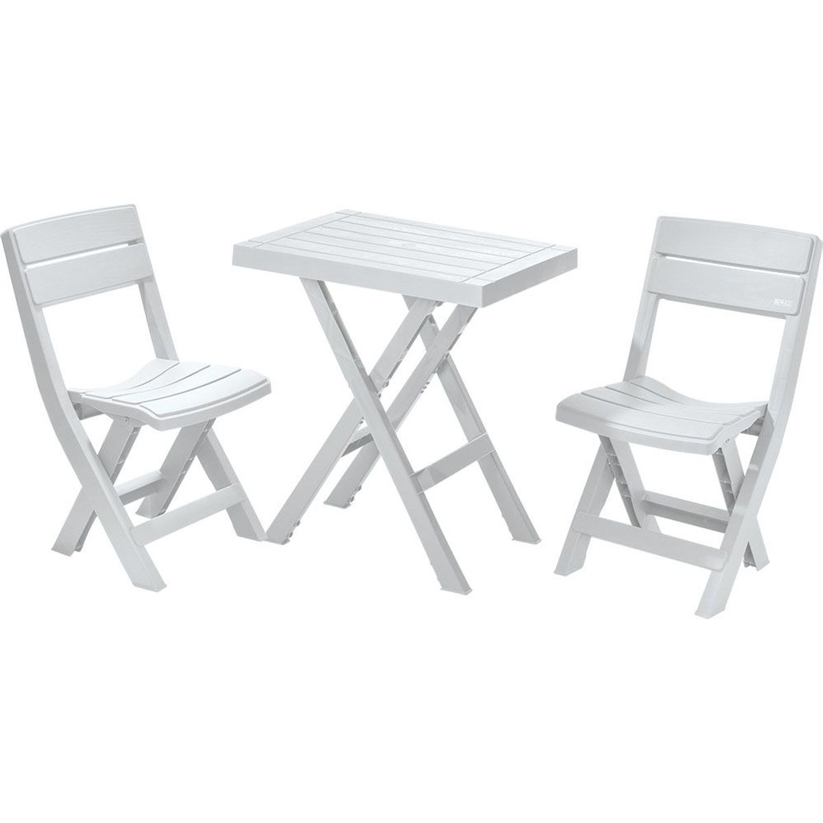 RIMAX - Combo Plegable Barú (Mesa Cuadrada + 2 Sillas) RIMAX - Gris Hielo