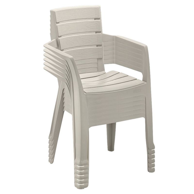 RIMAX - Silla Barú con Brazos RIMAX SET X 6 UND - Taupe