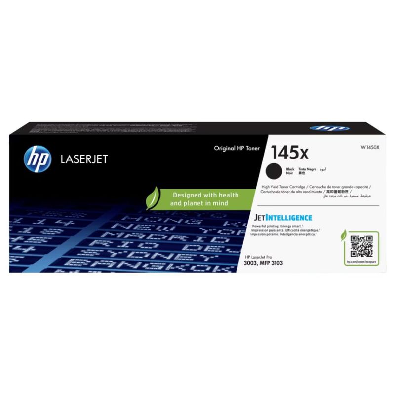 HP - Cartucho de tóner HP 145X de alto rendimiento negro Original W1450X