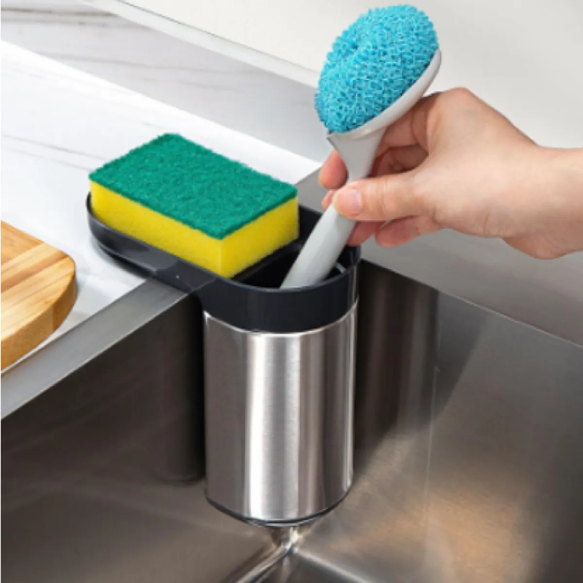 ESSENZA - Organizador Escurridor de Utensilios Para Lavaplatos 2 En 1 Essenza