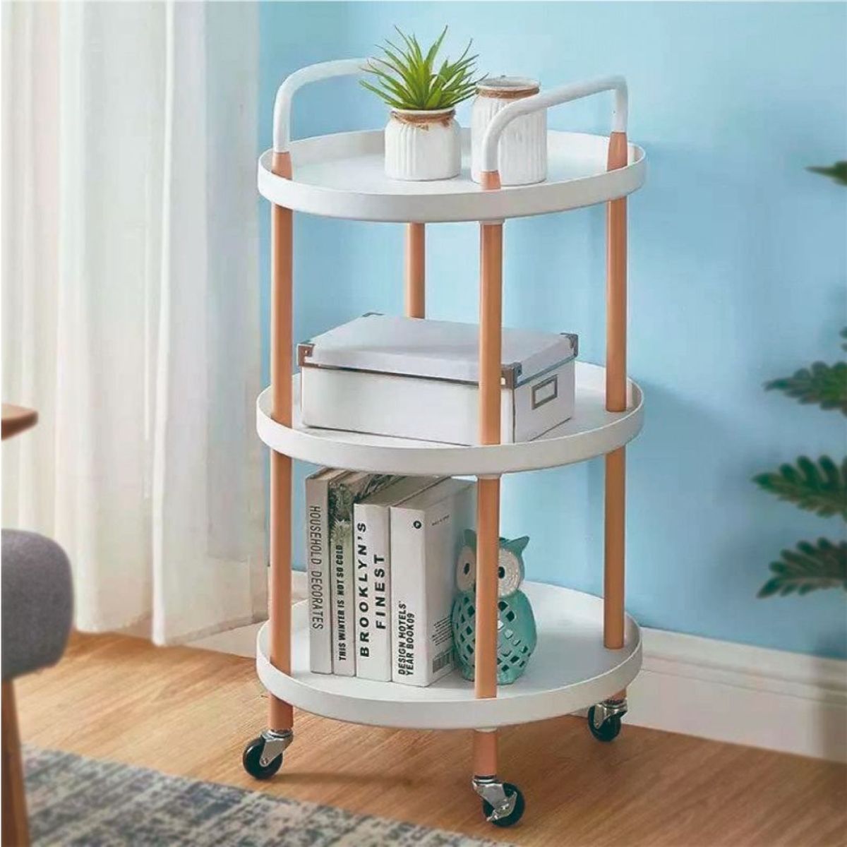 ESSENZA - Mueble Movil Multiusos 3 Niveles