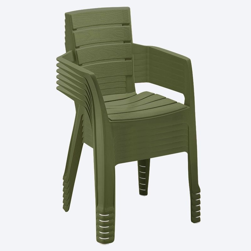 RIMAX - Silla Barú con Brazos RIMAX SET X 6 UND - Verde Selva