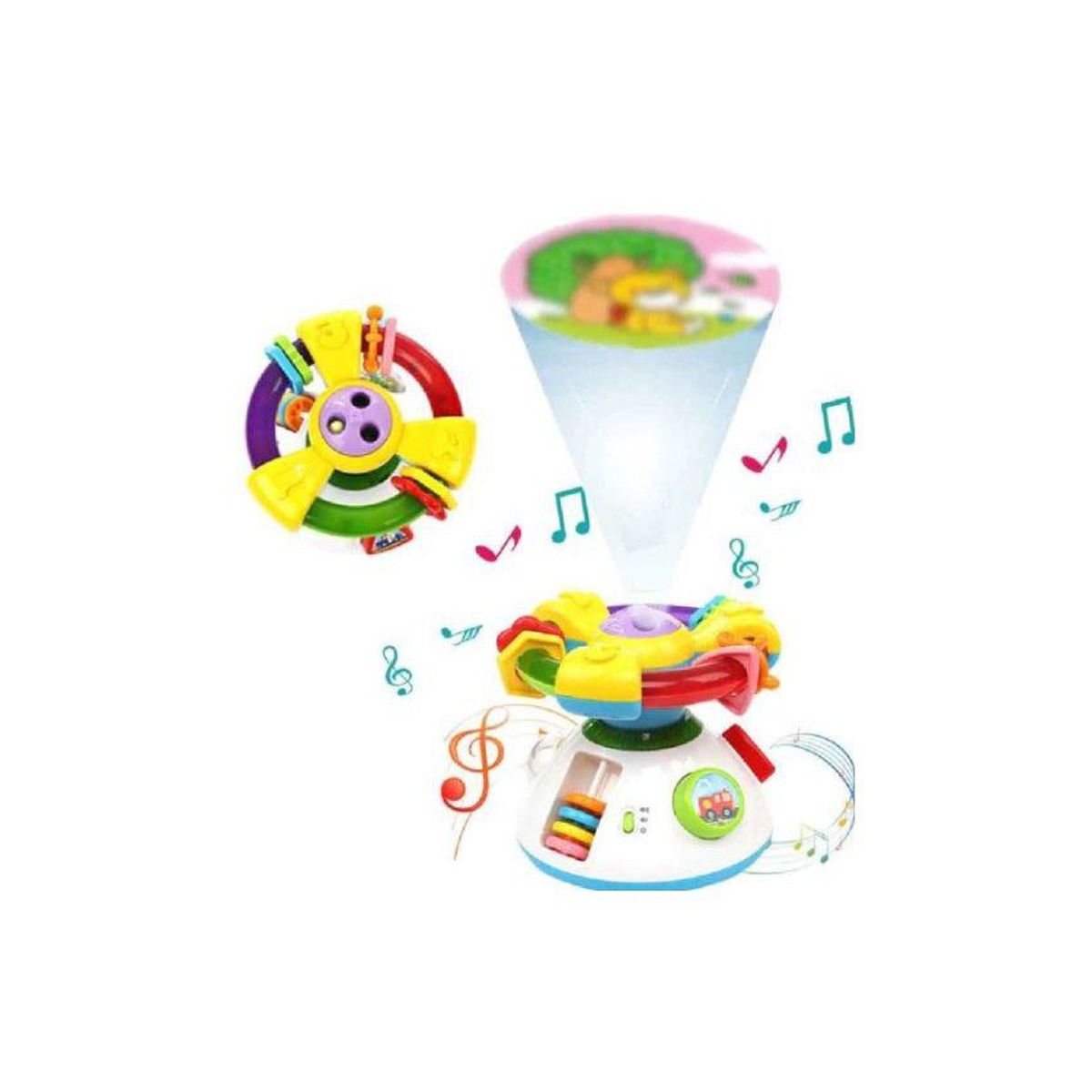 AMERICO SHOP - Juguete volante interactivo bebe luces sonido y proyector