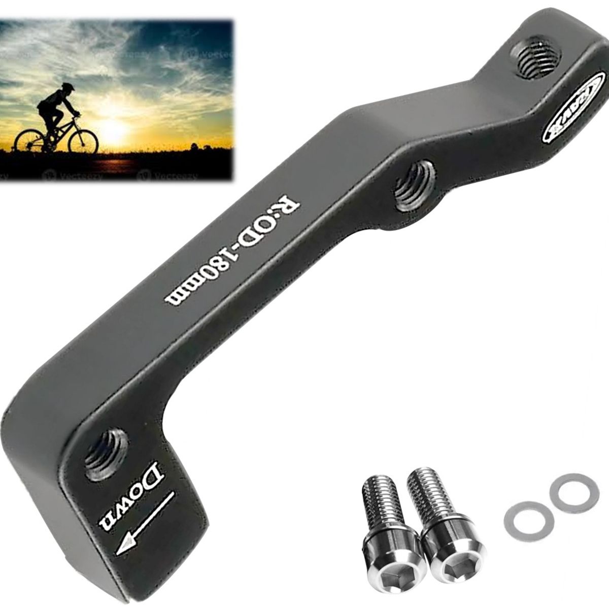 GENERICO - Adaptador Freno Disco Bicicleta Ravx 180mm Shimano Trasero