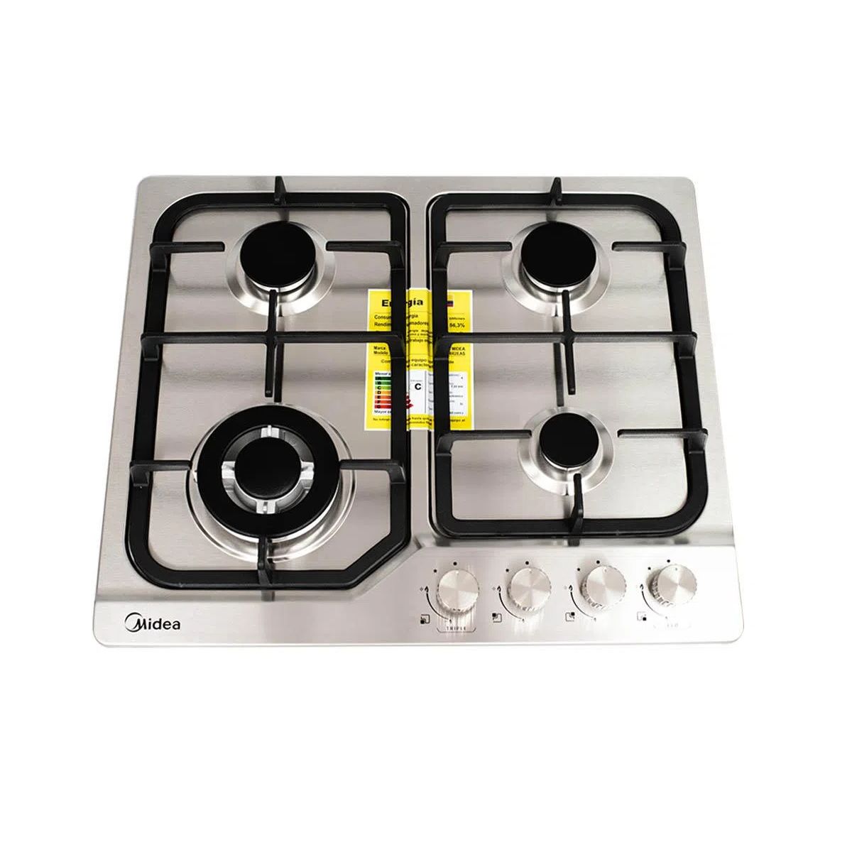 MIDEA - Cubierta Midea MTGB24R2EAS Gas Natural 60Cm 4 Puestos
