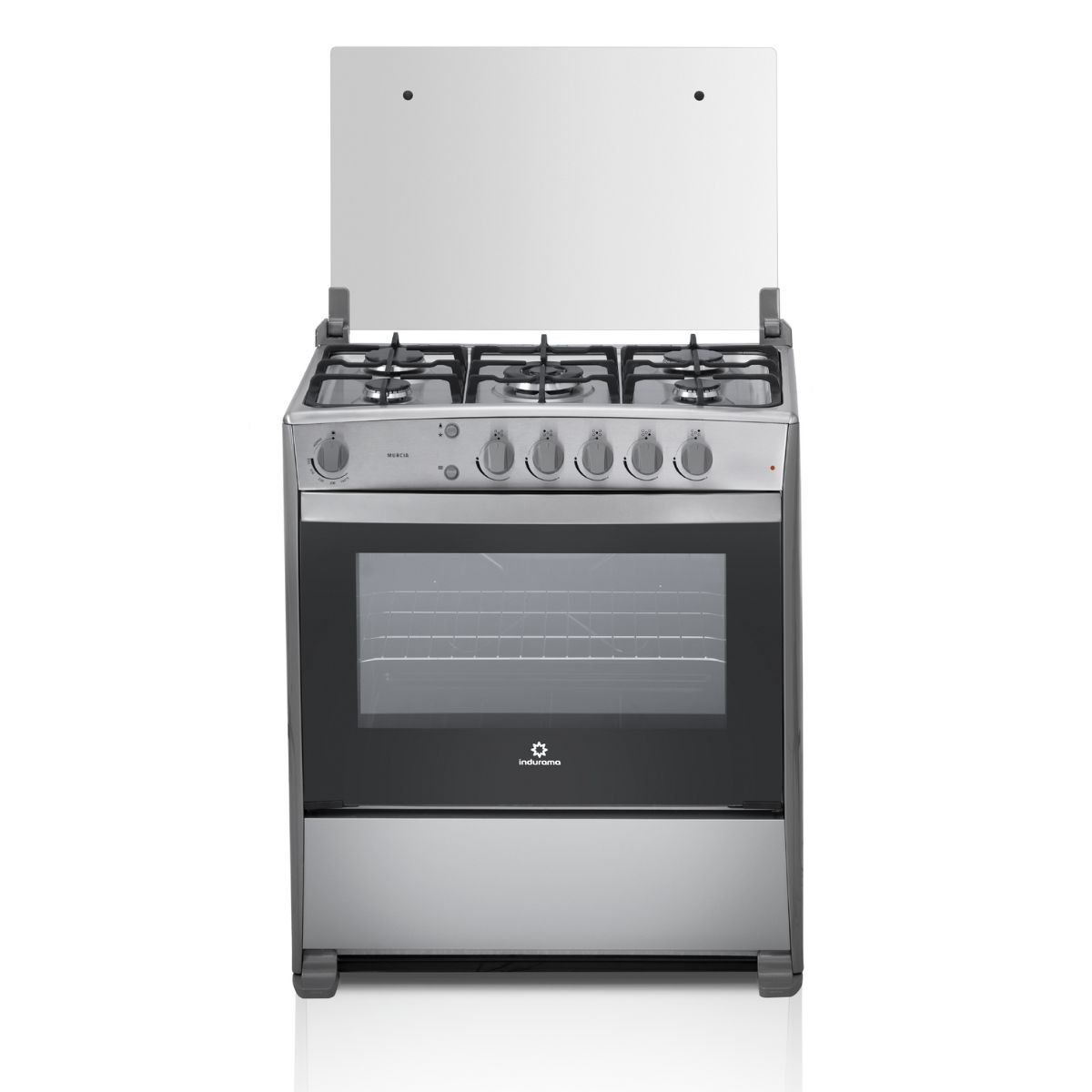INDURAMA - Estufa De Piso Indurama MURCIA con Horno Cromada 5 puestos