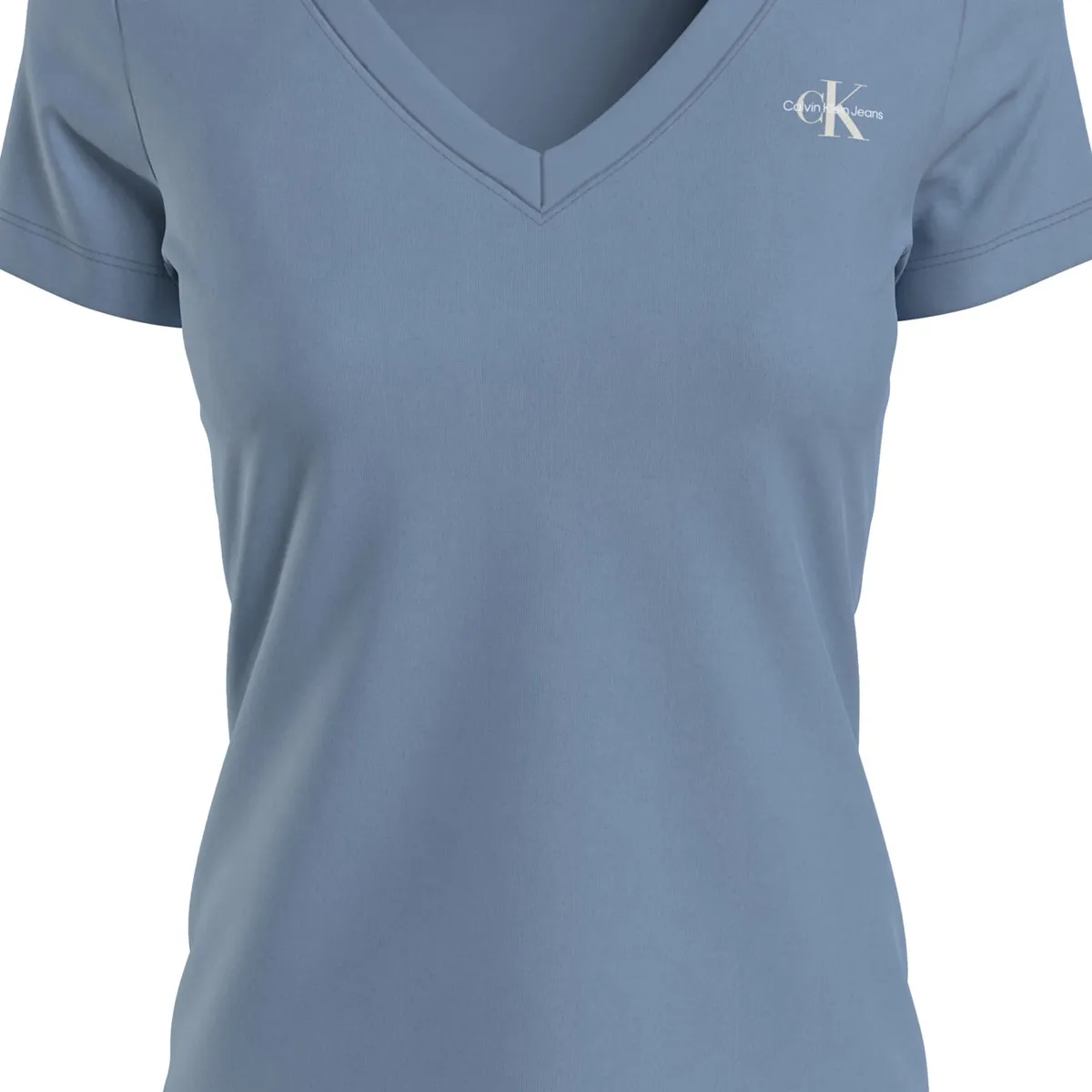 CALVIN KLEIN - Camiseta De Algodón Azul Calvin Klein