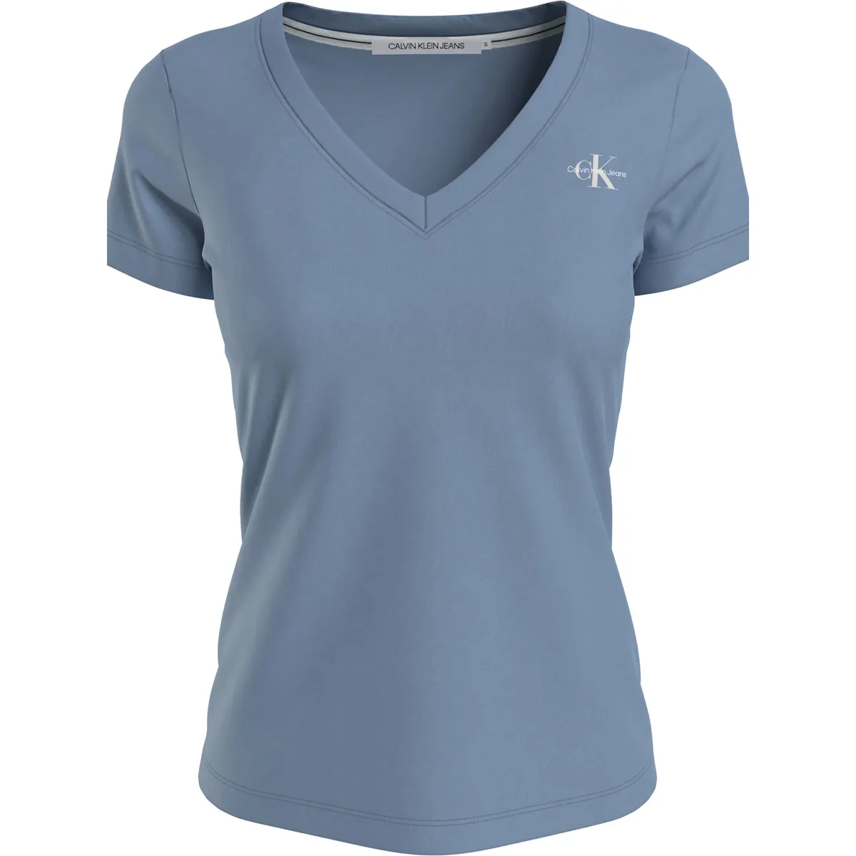 CALVIN KLEIN - Camiseta De Algodón Azul Calvin Klein