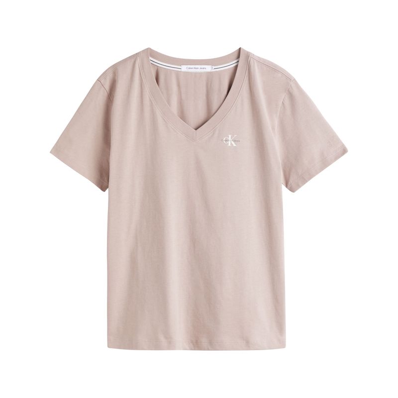CALVIN KLEIN - Camiseta De Algodón Orgánico Rosa Calvin Klein