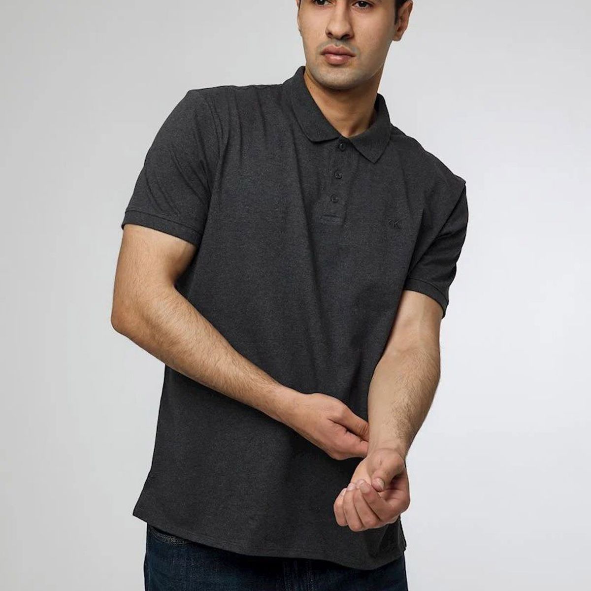 CALVIN KLEIN - Polo De Algodón Hombre Negro