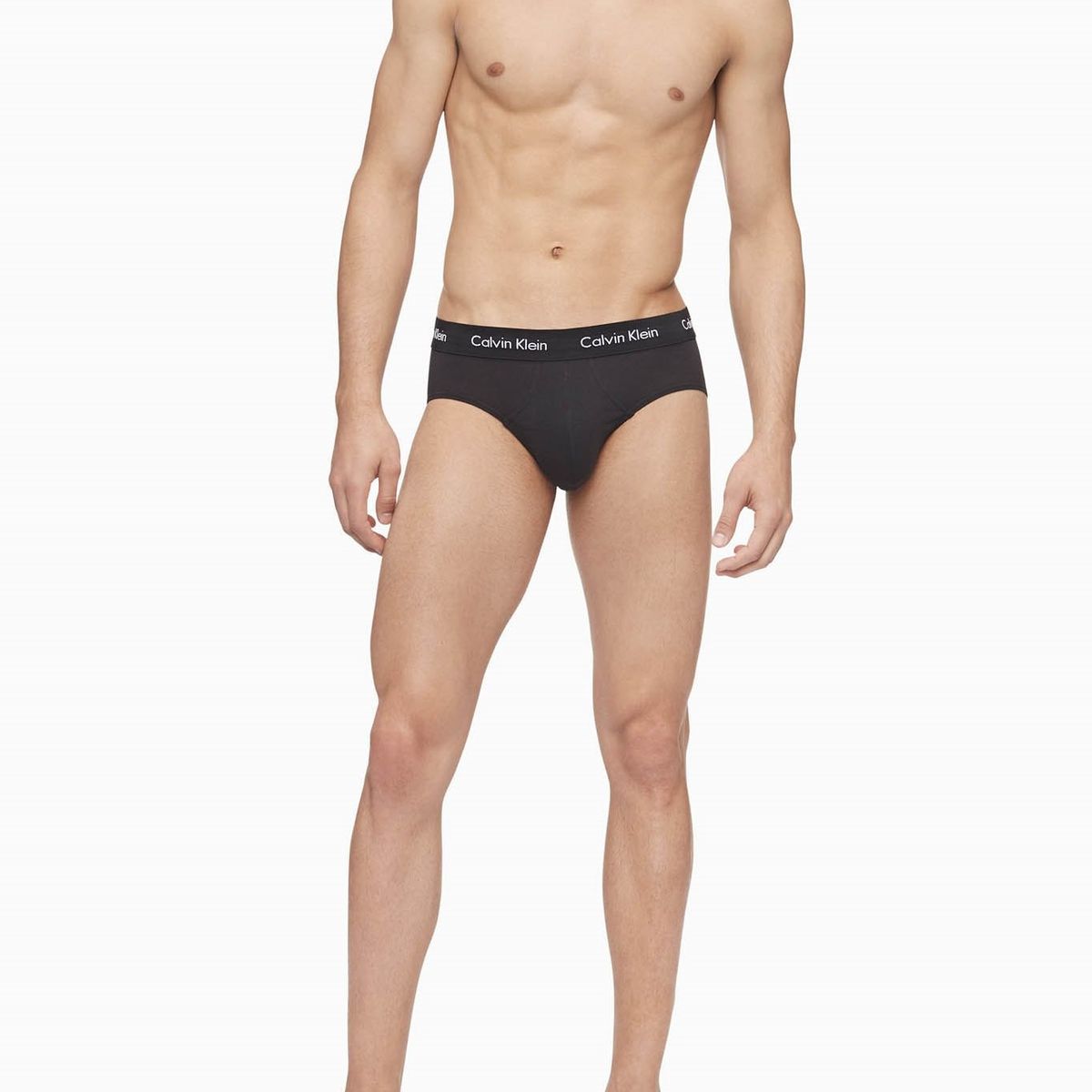 CALVIN KLEIN - Pack de 3 Hip Brief Negros - Cotton Stretch Calvin Klein